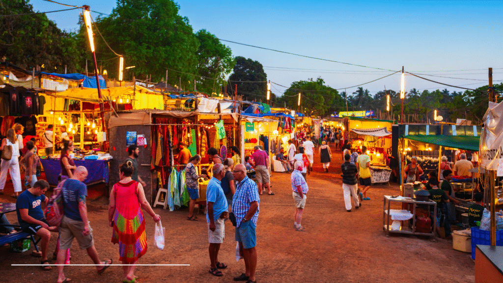 Arpora night market, goa, india