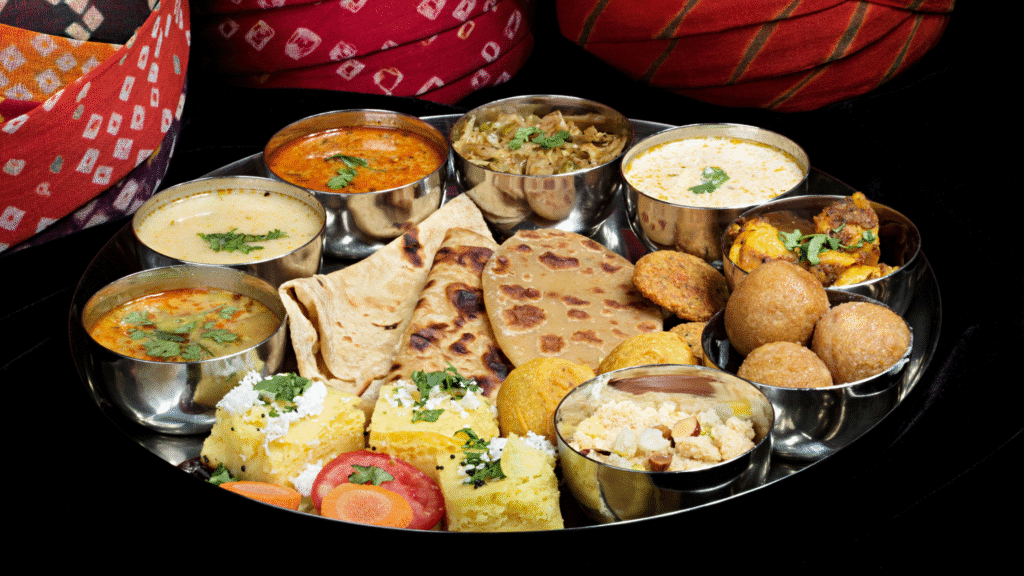 Rajasthani food spread 